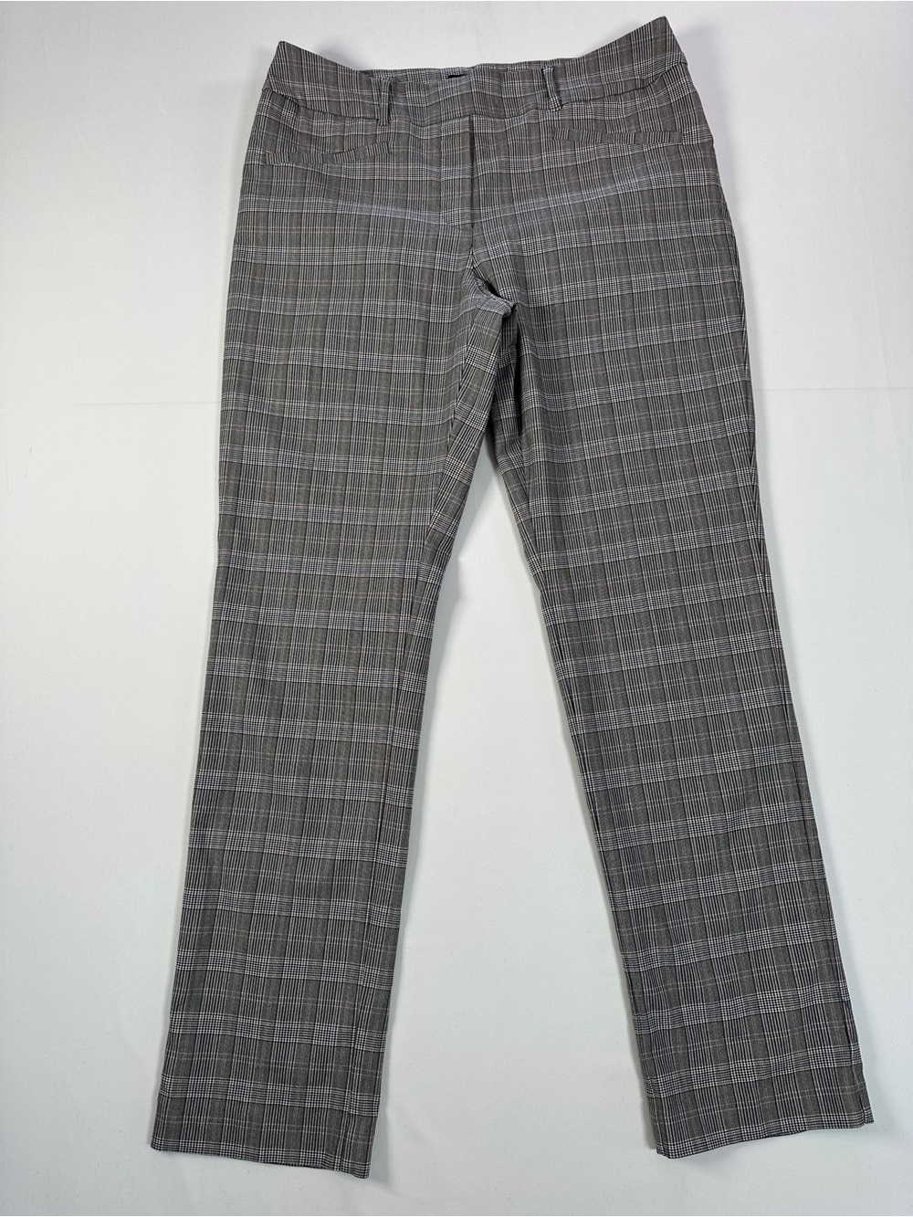 Reitmans Iconic Straight-Leg Pull-On Plaid Pants Size 14